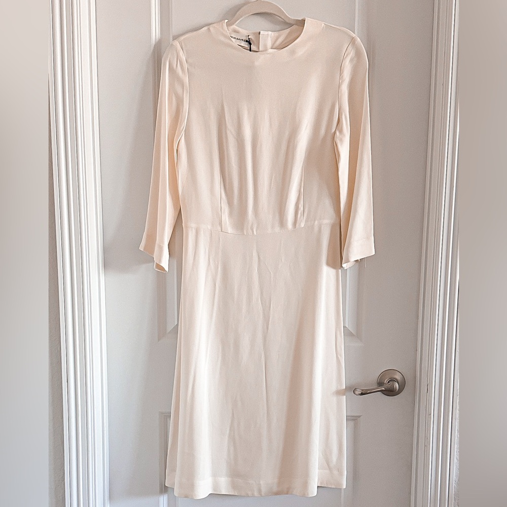 NWT Mansur Gavriel Brand Cream Long Sleeve Dress - Size EU 36/US 6